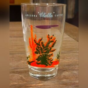 Vintage Blakely Gas Station Arizona Cholla Cactus glass